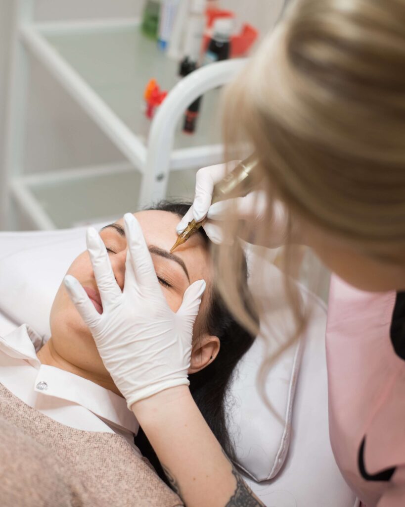 Uliana performing a treatment